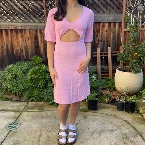 SHEIN pink dress with cutout